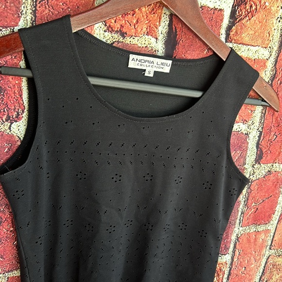ANDRIA LIEU collection black tank top size small - Picture 2 of 9